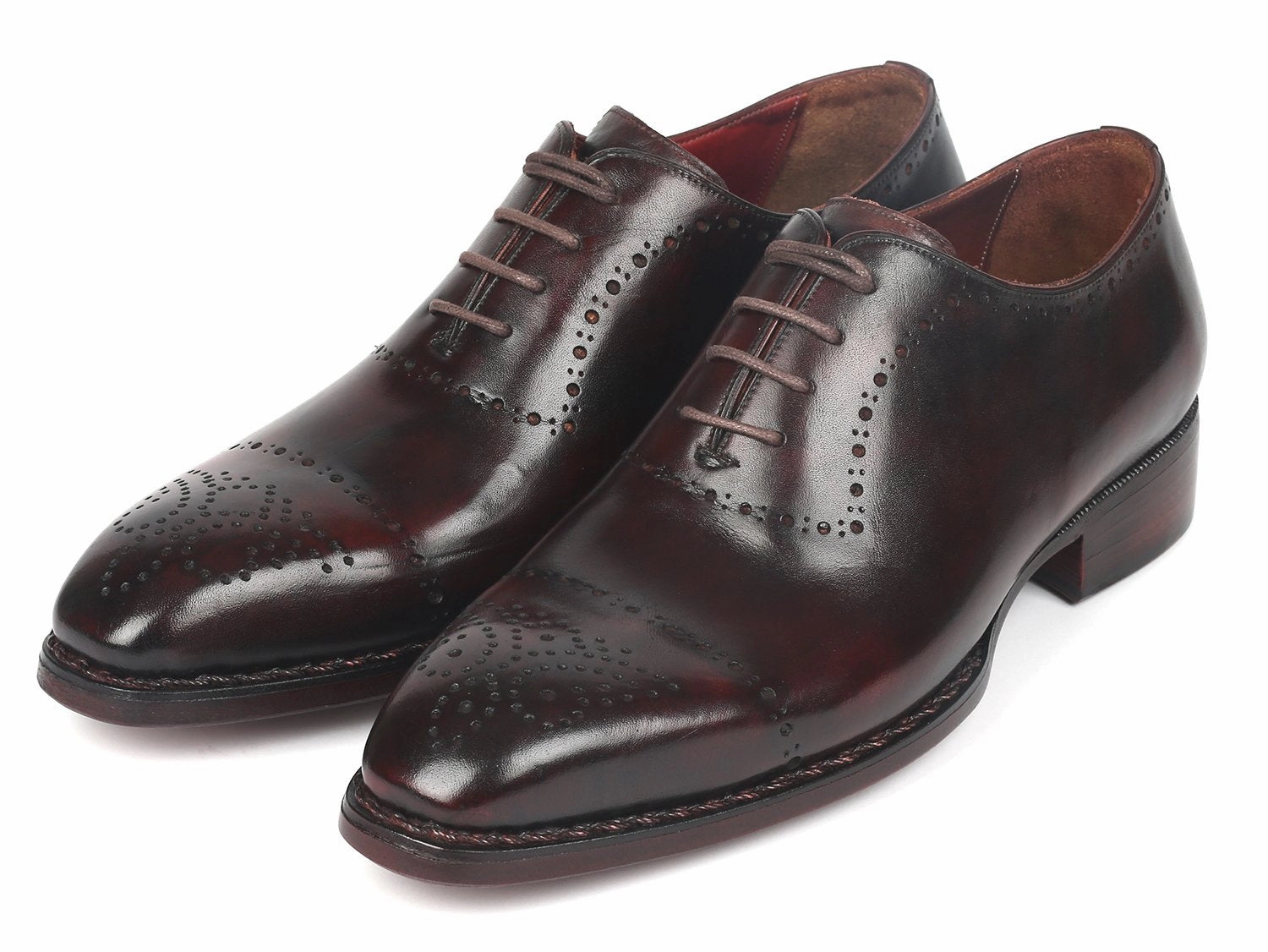 Bates Oxfords Paul Parkman Men's Goodyear Welted Oxfords in Dark Bordeaux