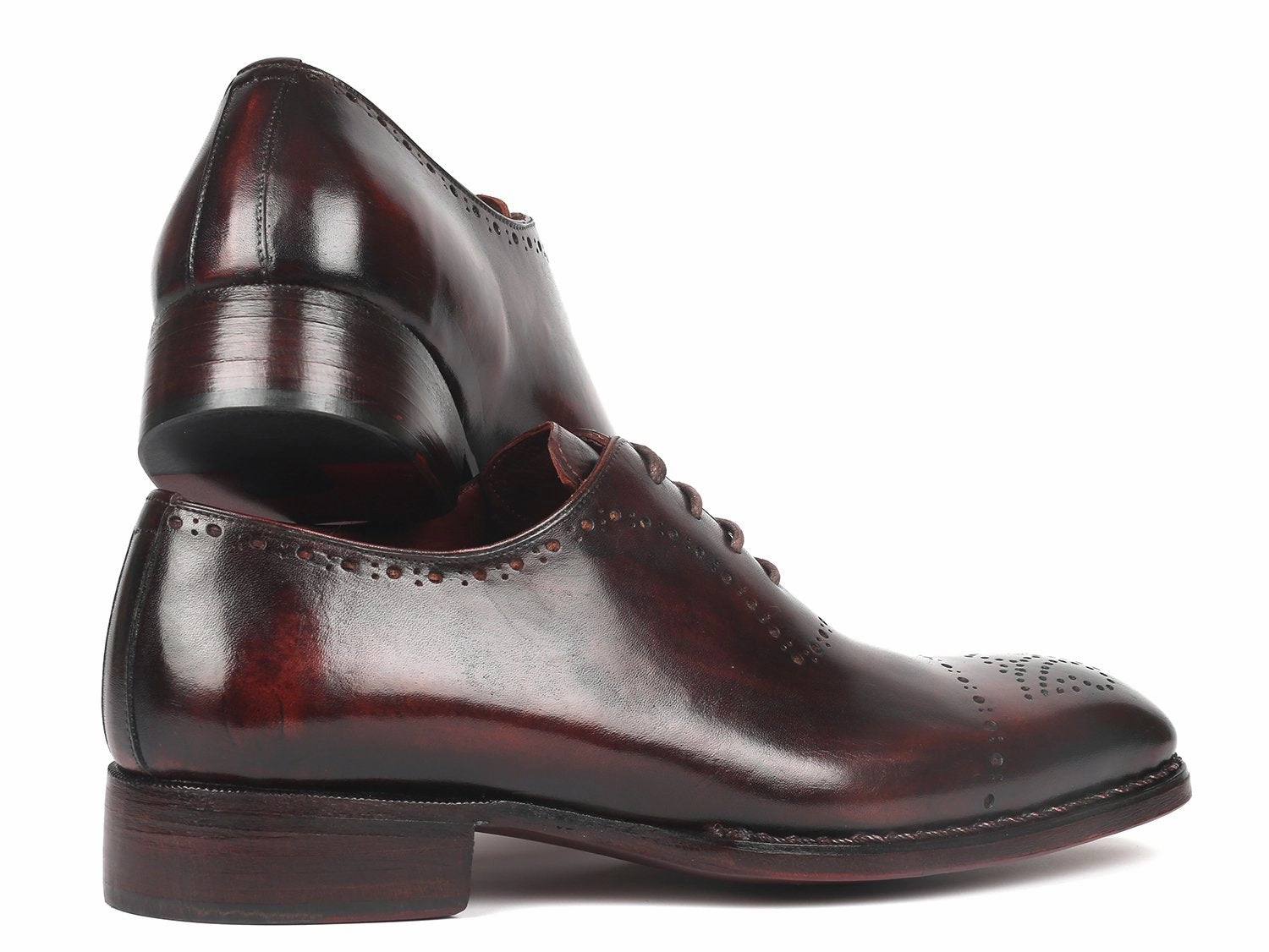 Cap Toe Oxford Dress Shoe Paul Parkman Men's Goodyear Welted Oxfords in Dark Bordeaux