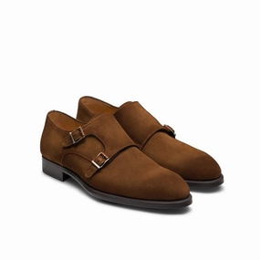 Leather Brogue Boots Inch2 Magnanni | Harmon Double Monk Strap