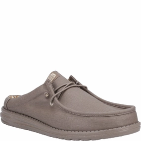 Dressy But Casual Shoes HEYDUDE Wally Slip Canvas Mule