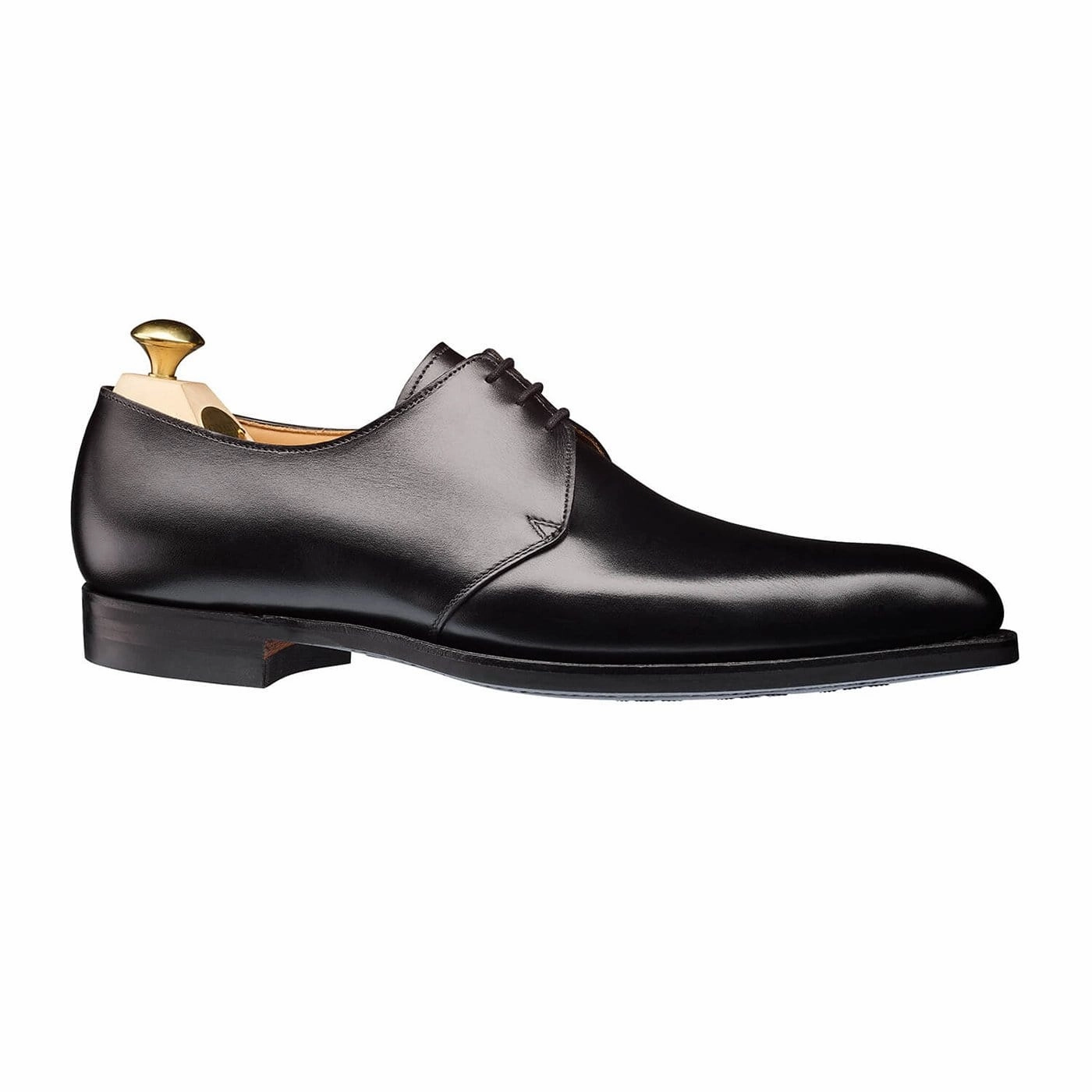 Highbury Black Calf Derby Shoes Leather