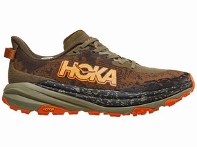 Stability Trail Shoe Hoka | Speedgoat 6 | Men's | Antique Olive/Squash