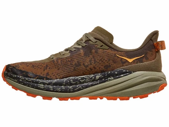 Hoka | Speedgoat 6 | Men's | Antique Olive/Squash Low Top Trail Shoes