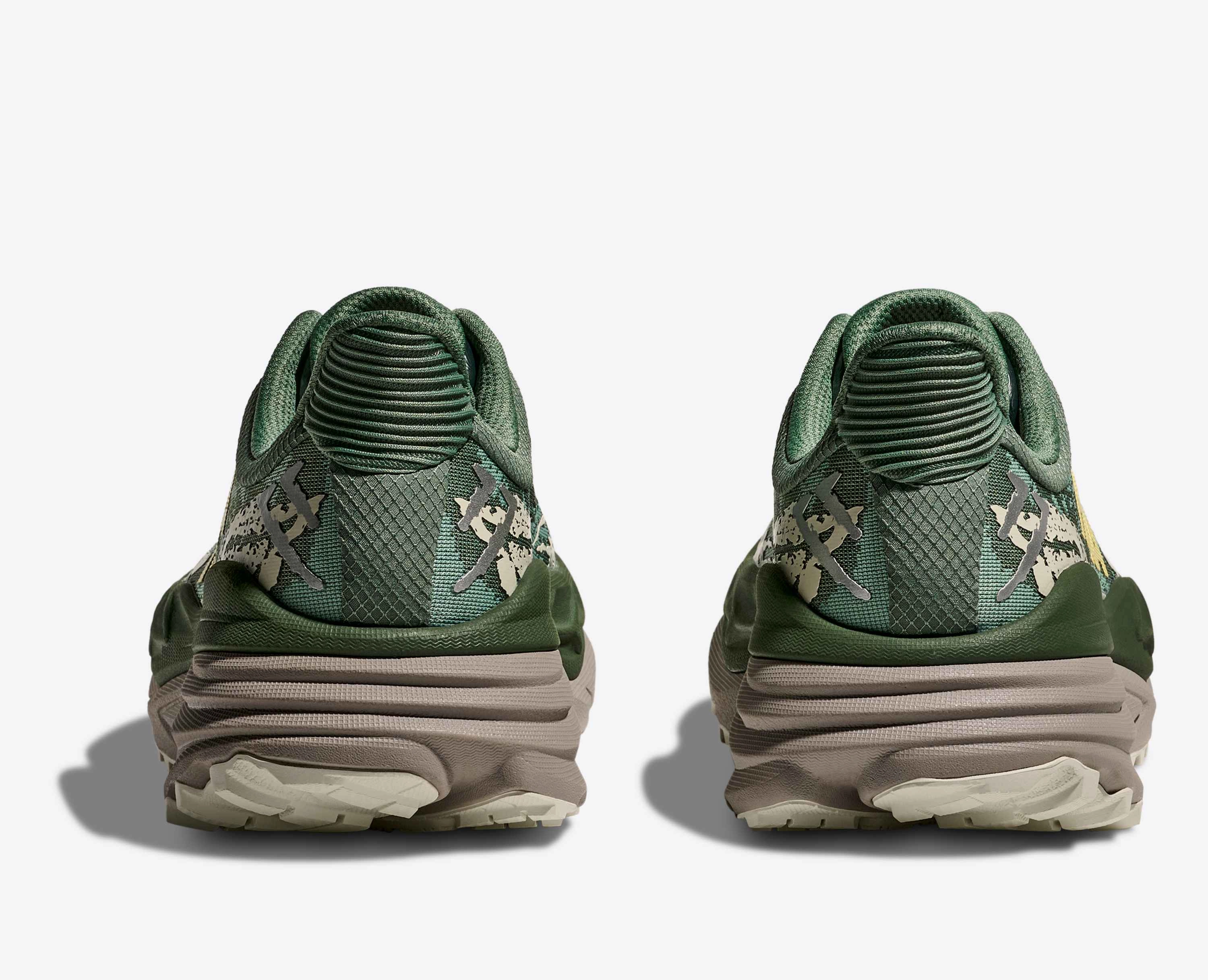 Hoka S Stinson 7 Fern Cement Trail Shoes Wide Fit