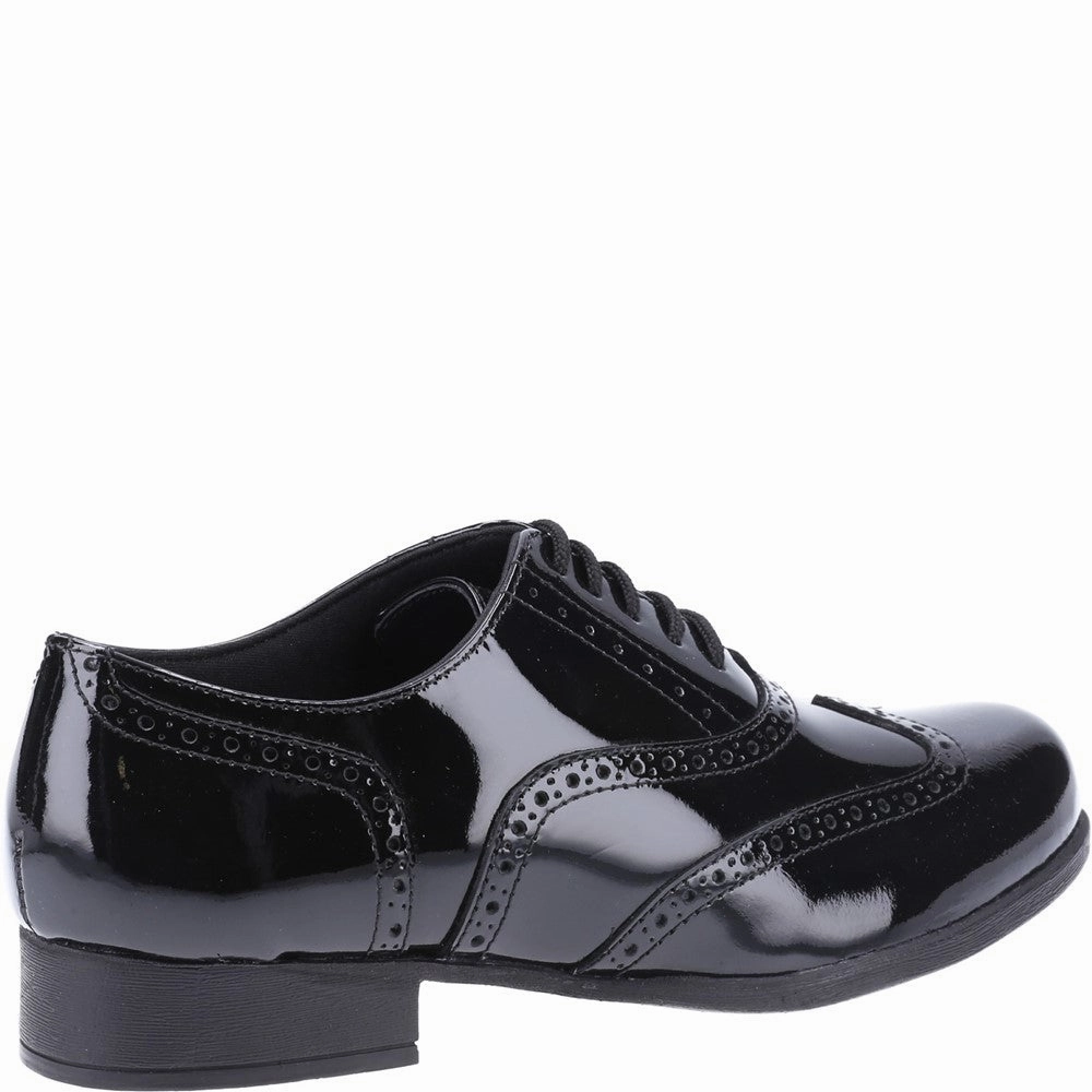 Dr Martin Brogues Hush Puppies Kada Patent Senior School Shoes
