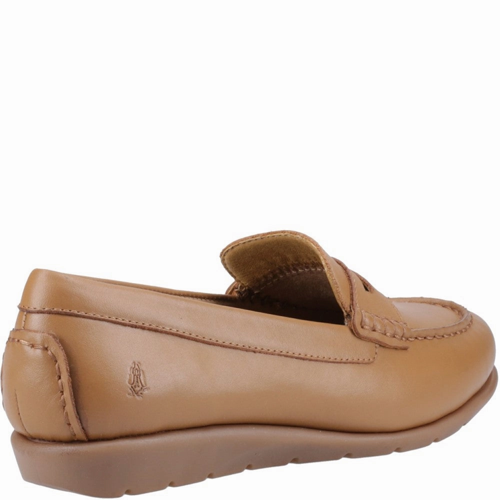 Hush Puppies Shelby Loafer Faux Leather Chunky Heel 