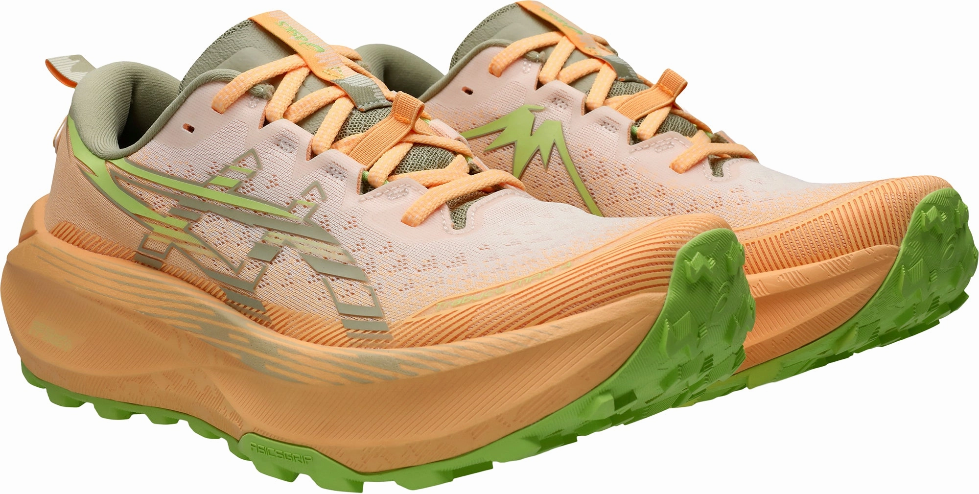 Asics Trabuco Max 4 Mens Trail Running Shoes - Orange 4mm Drop Trail Running Shoes