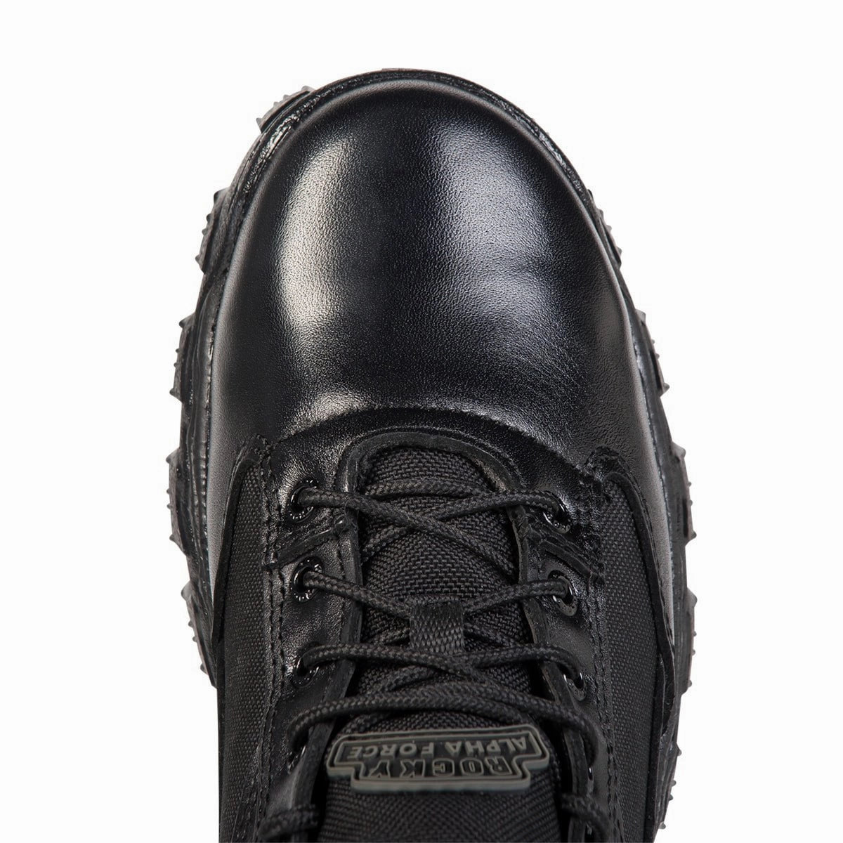 Rocky Mens Black Leather Water-Resistant AlphaForce Oxford Shoes Words Associated With Oxfords