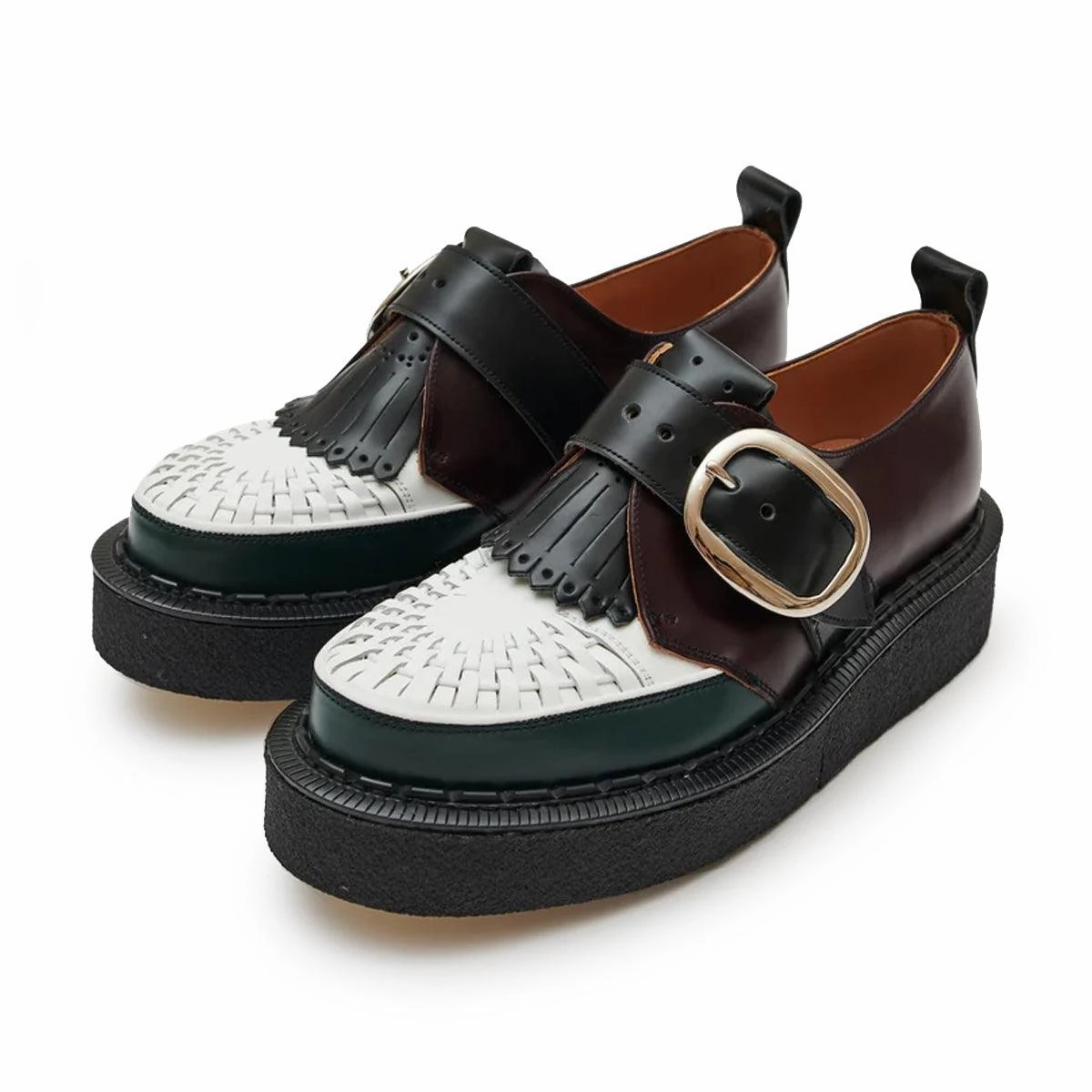   George Cox Wmns Creeper 'Oxblood Green White' Brogue Meaning