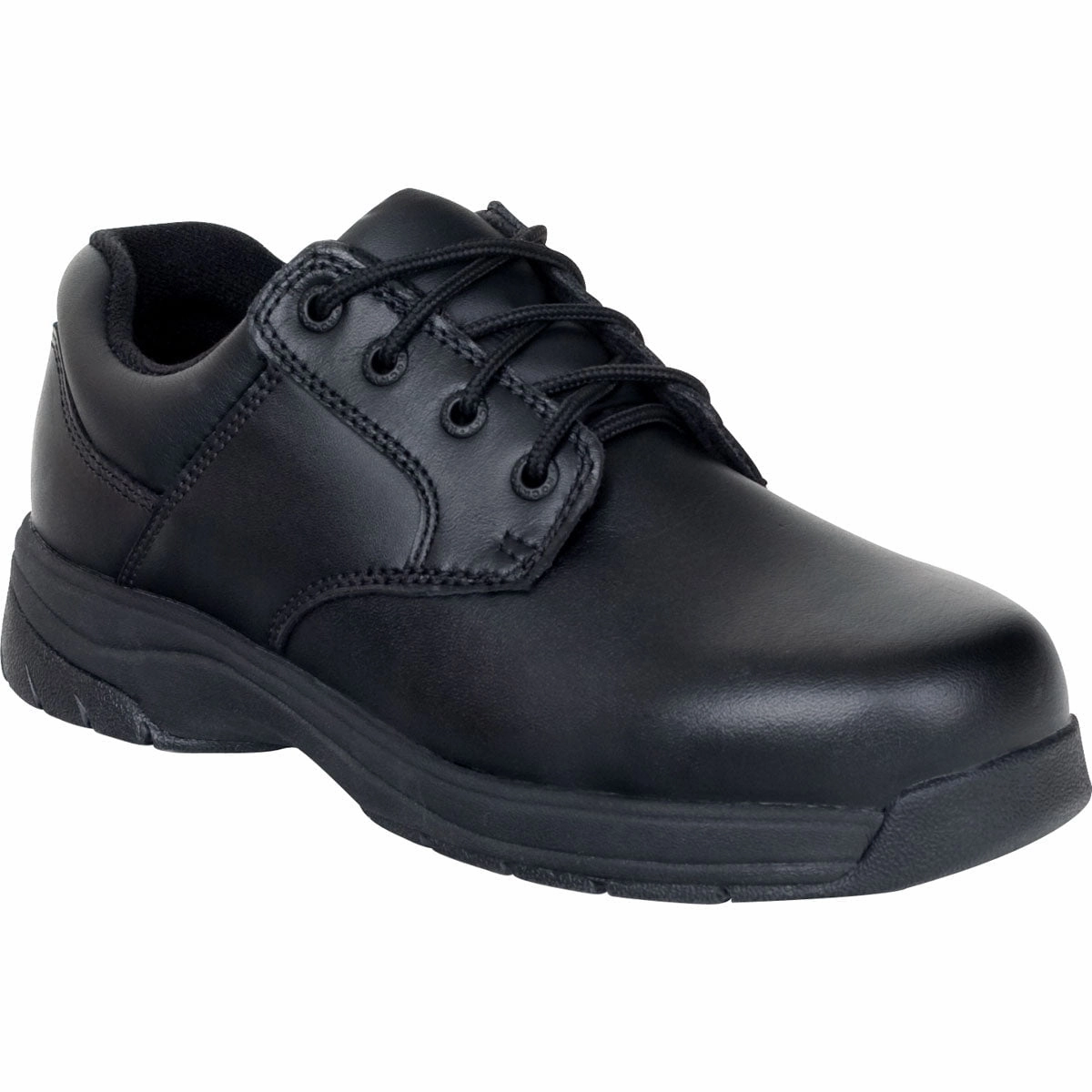 Lace Up Oxford Heels Rocky Mens Black Leather 911 Casual SlipStop Plain Toe Oxford Shoes 9.5 M