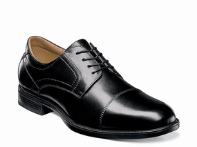 FLORSHEIM - (C2507) Midtown Cap Toe Oxford (Black) Original Penguin Oxfords