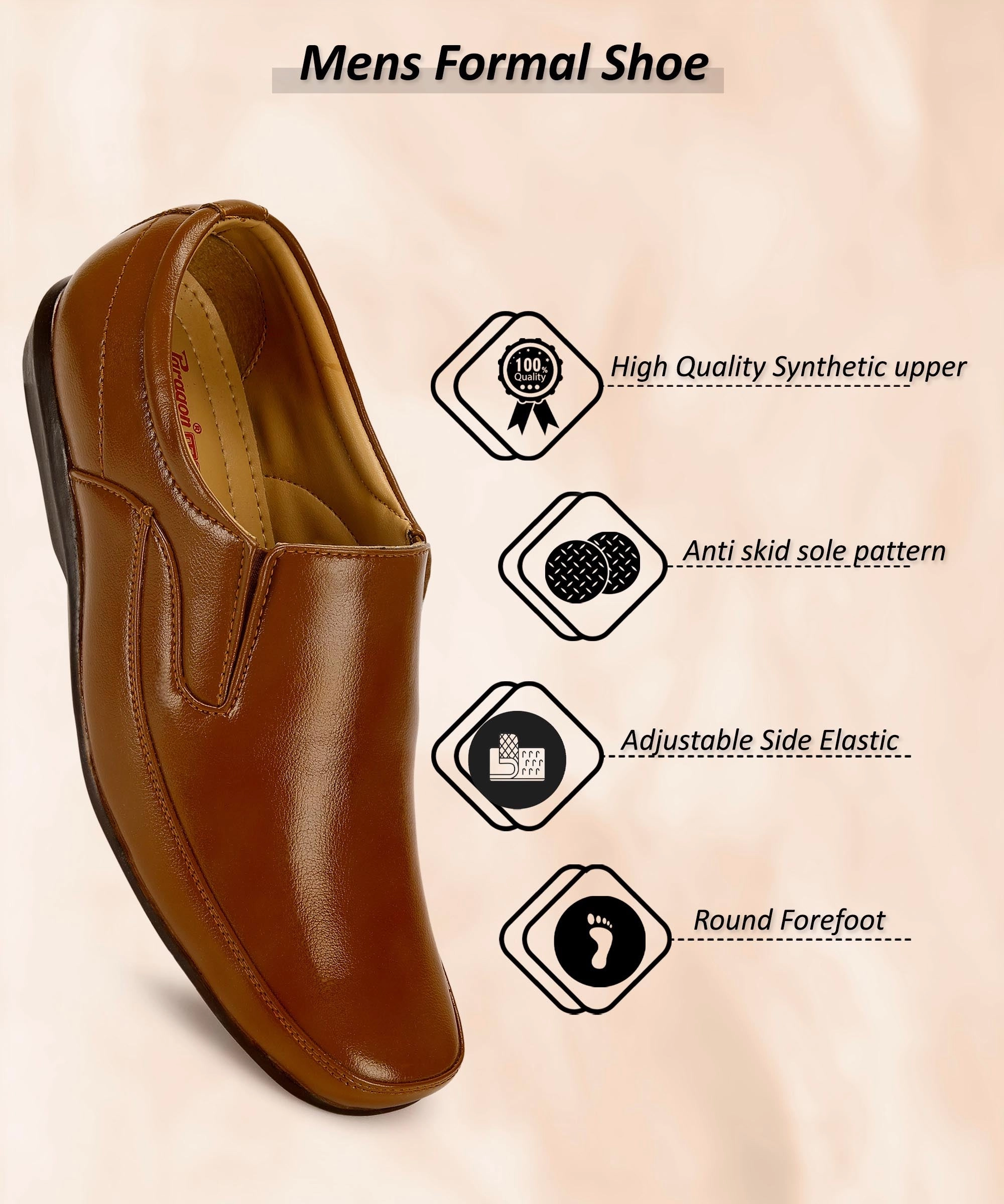 Coffee Oxford Paragon K11240G Men Formal Shoes | Corporate Office Shoes | Smart & Sleek Design | Comfortable Sole with Cushioning | Daily & Occasion Wear