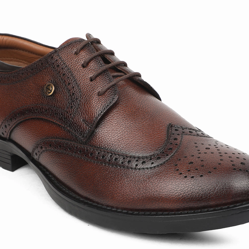 The Stadium Oxford Healers Brown Formal Lacing Oxford Shoes For Men UDL-12 By Liberty