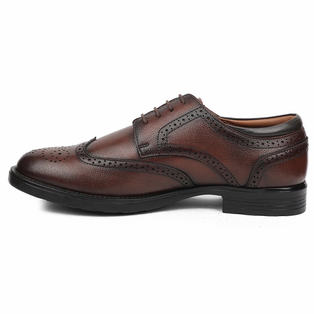 Moc Toe Oxford Healers Brown Formal Lacing Oxford Shoes For Men UDL-12 By Liberty
