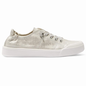 Acceptable Business Casual Shoes Switch Sneaker in Silver Canvas