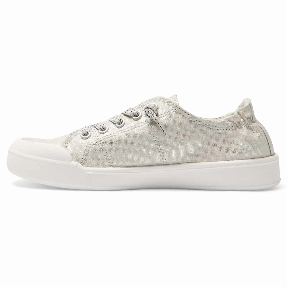 Lightweight Casual Shoes Switch Sneaker in Silver Canvas