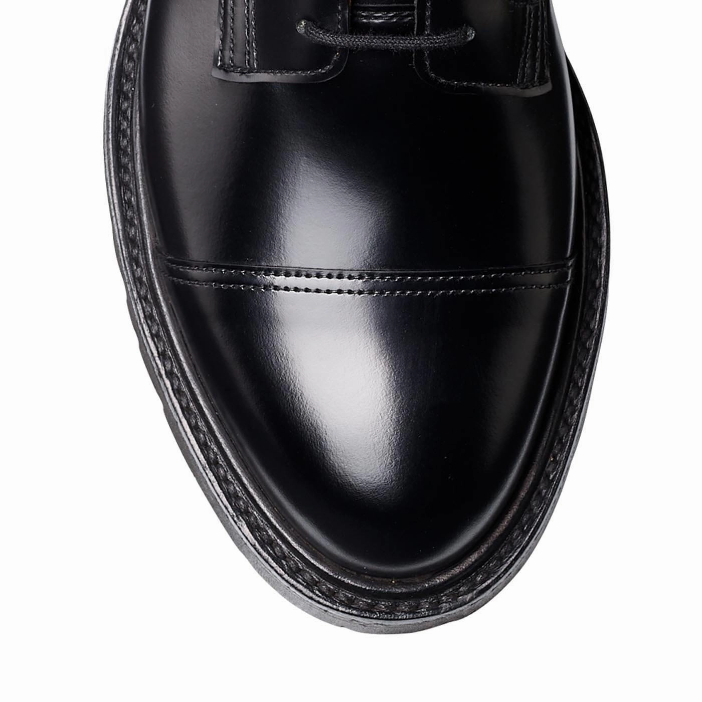 Comfortable Derby Shoes Jane Black Cavalry Calf