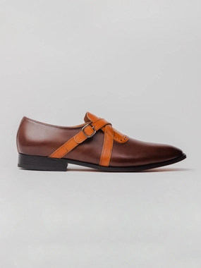 Pu Brogues Jayden Single  Monk-strap - Tan/Brown