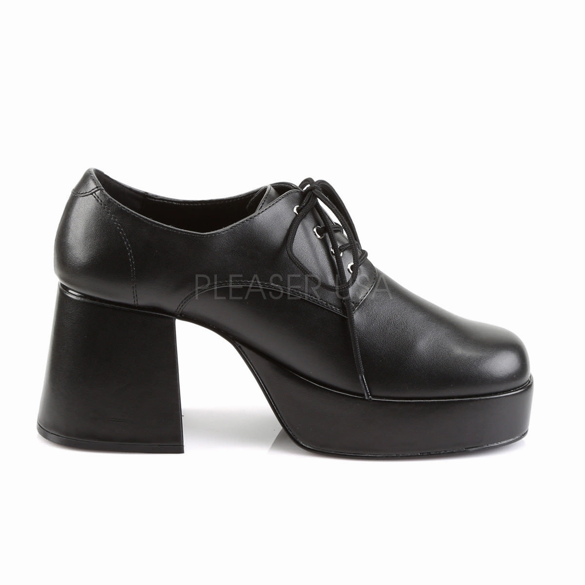 Business Oxford JAZZ-02 Black Pu Platform Shoes