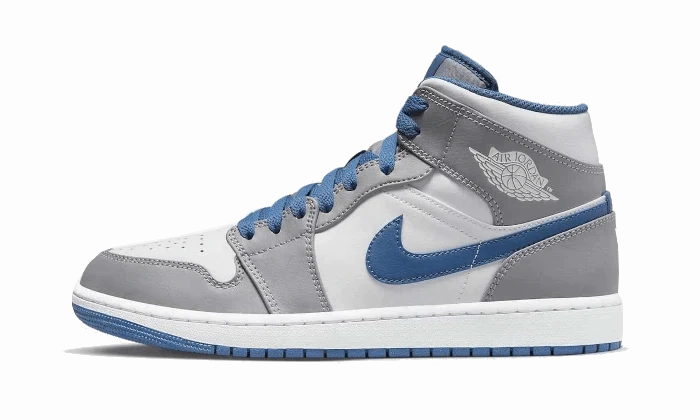Jordan 1 Mid True Blue Cement Best Basketball Shoes For Outdoors