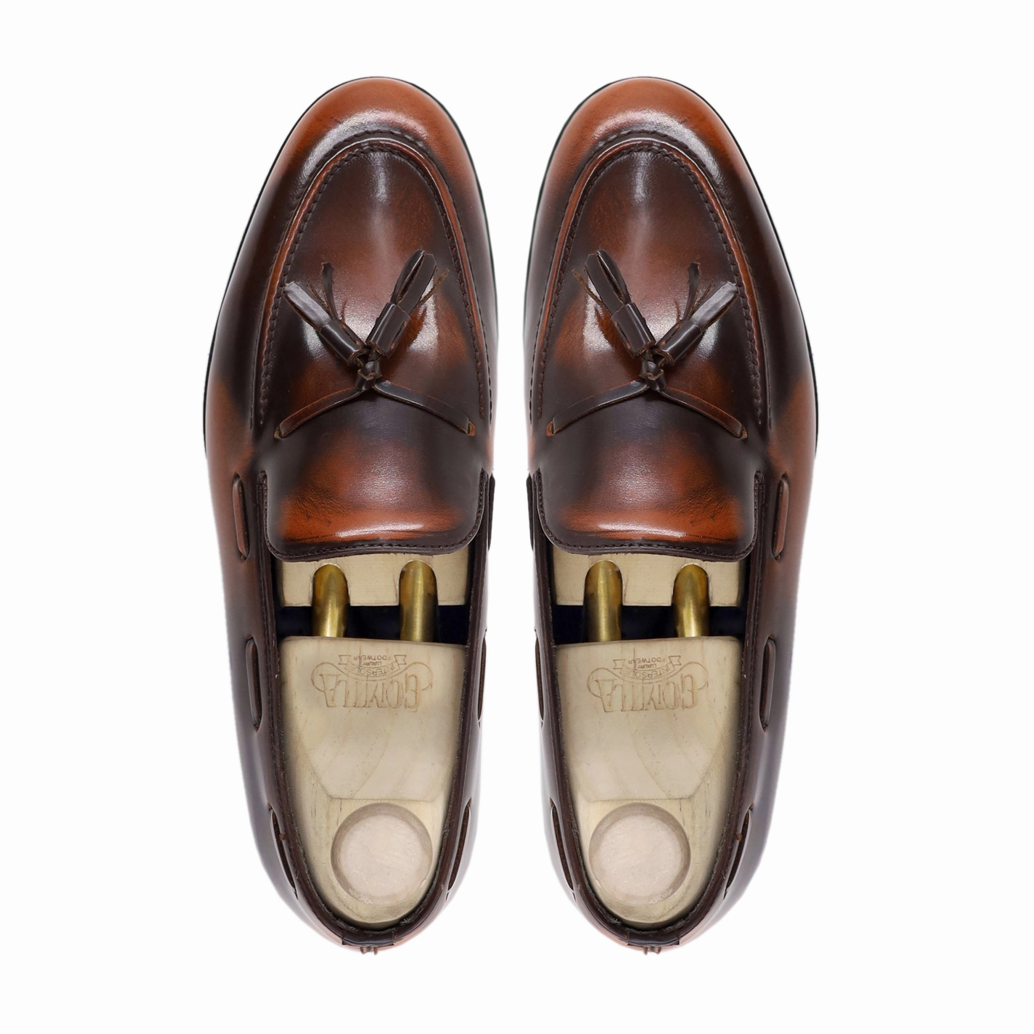 Kawena - Burnished Tan Box Leather High Shine Loafer Adrian Loafers Sale