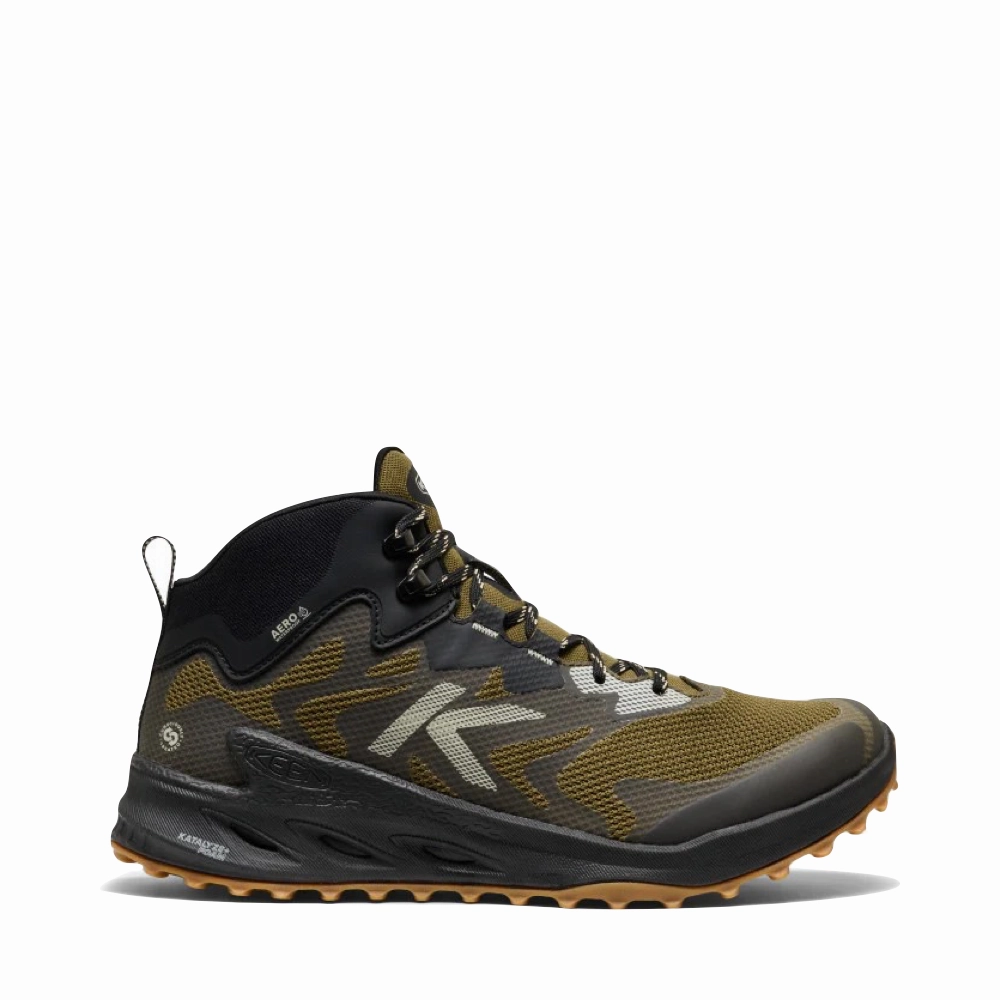 Best Hiking Shoes For Switzerland KEEN Men's Zionic NXT Waterproof Hiking Boot in Dark Olive/Black