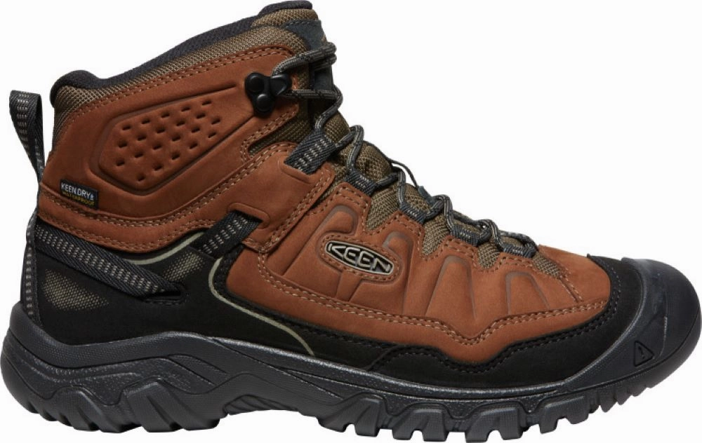 Light Summer Hiking Shoes Keen Outdoor' Men's Targhee IV WP Mid Hiker - Bison / Black