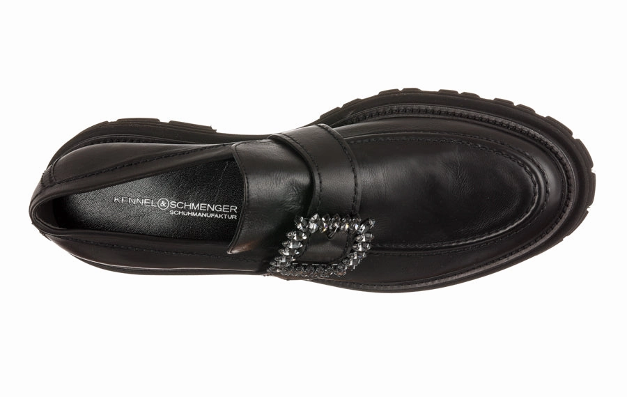 Loafers With Lace Ken Slice Black