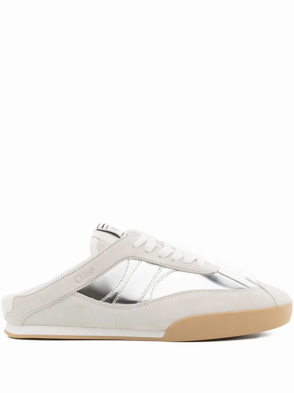 Kick Sneaker Mule in Silver Casual Slip-on Shoes