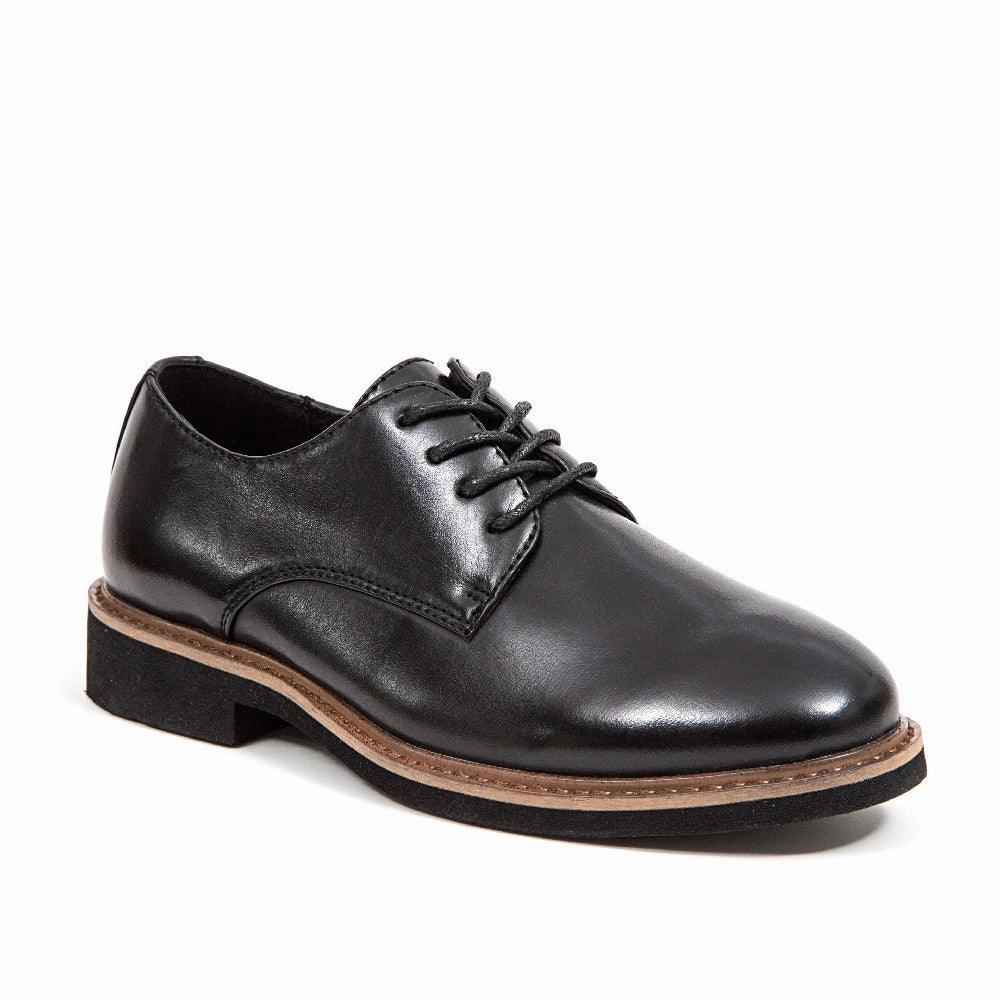 Kids' Denny in Black Grand Evolution Wingtip Oxfords