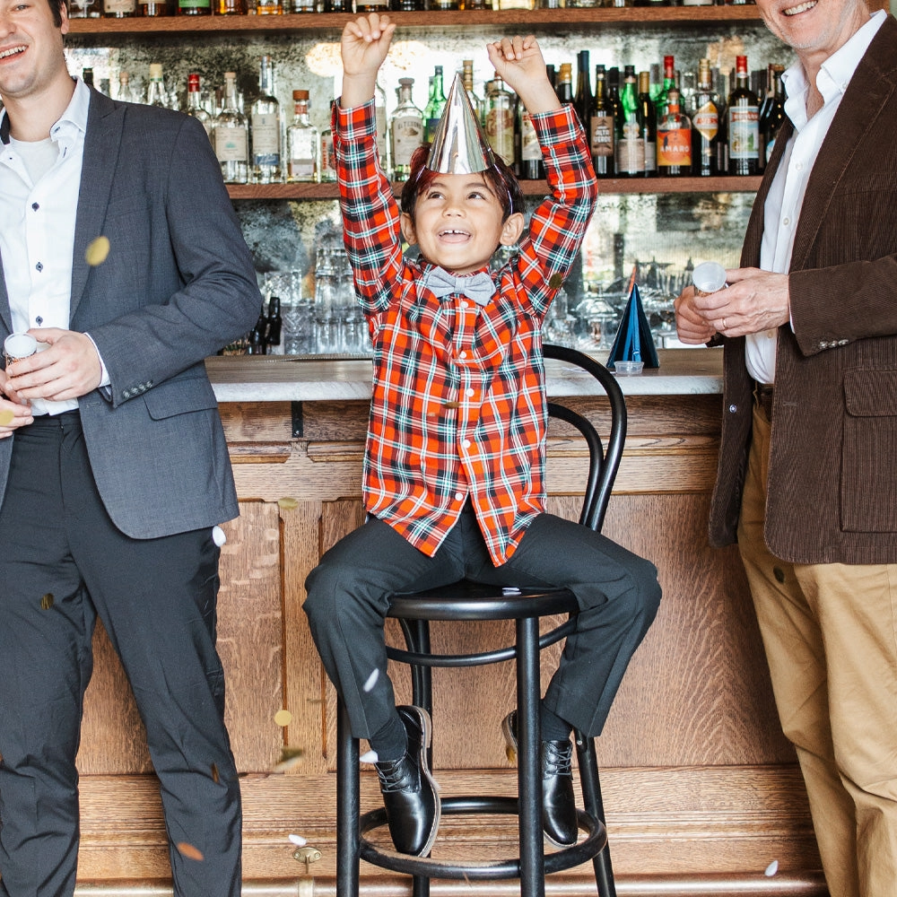 Kids' Matthew Jr. in Black Vittorio Plain Toe Oxfords