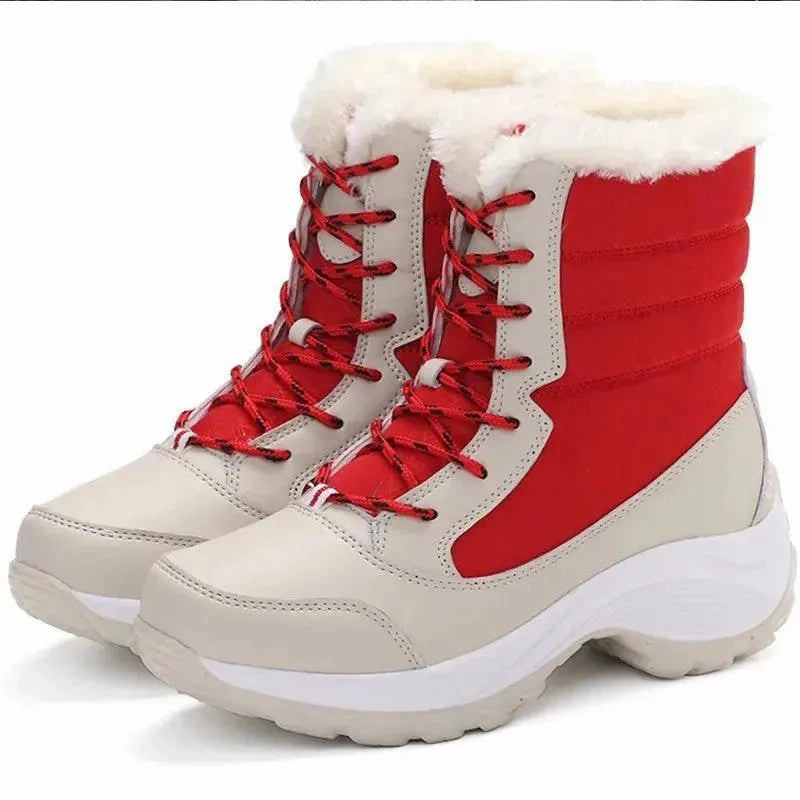 Men Gucci Snow Boots Ladies Trendy Fur Lace Up Snow Ankle Boots