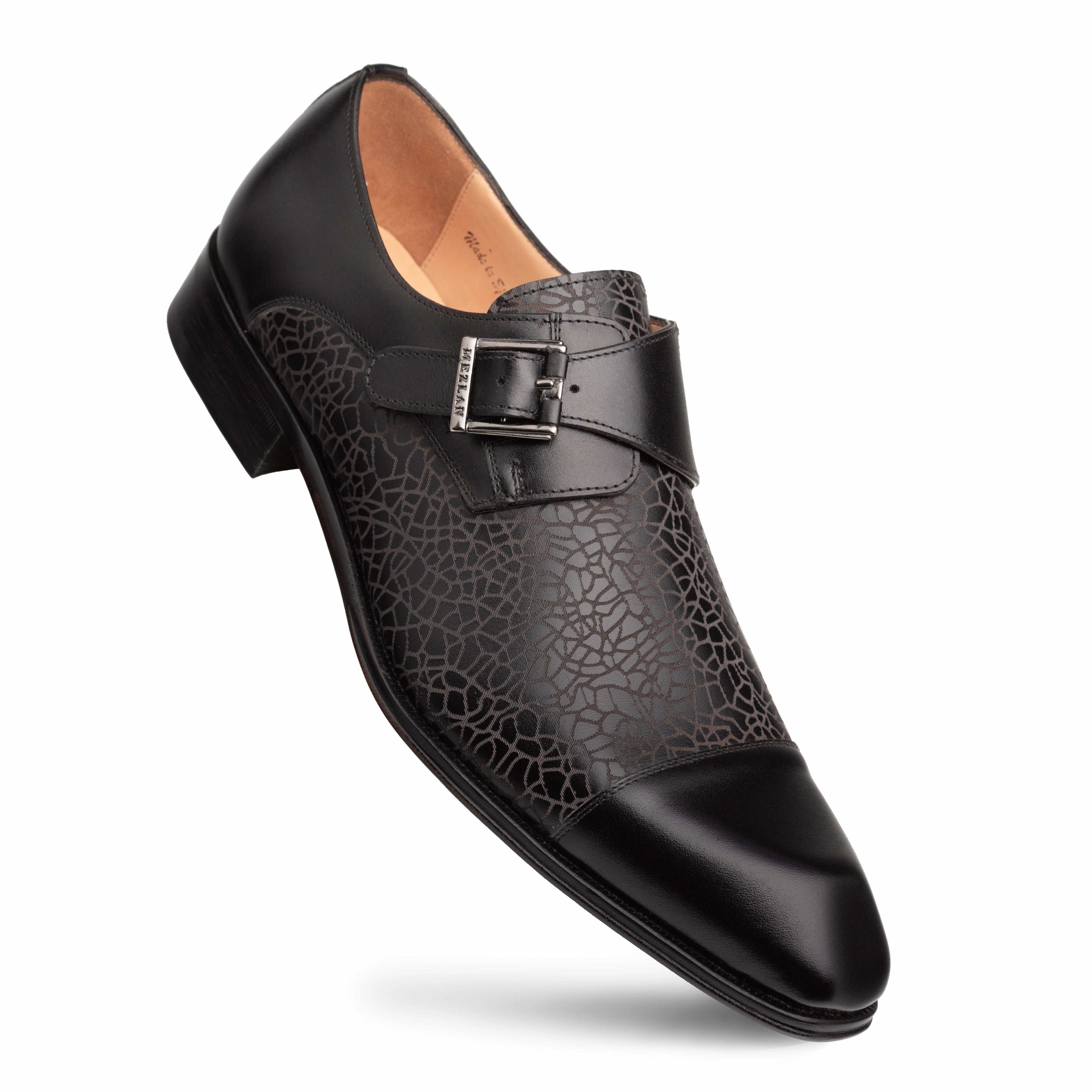 Laser-Print Calf Monk Strap Frank Wright Brogues
