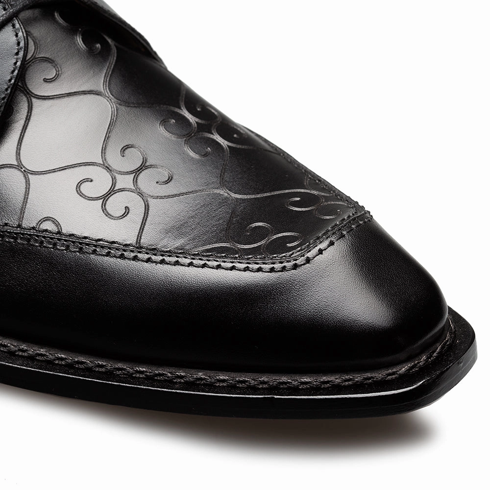 Laser Print Derby Yellow Lace Up Shoes