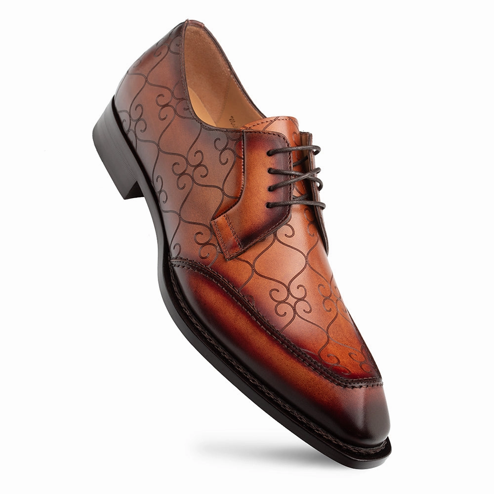 Lace Up Flat Ballet Shoes Laser Print Derby