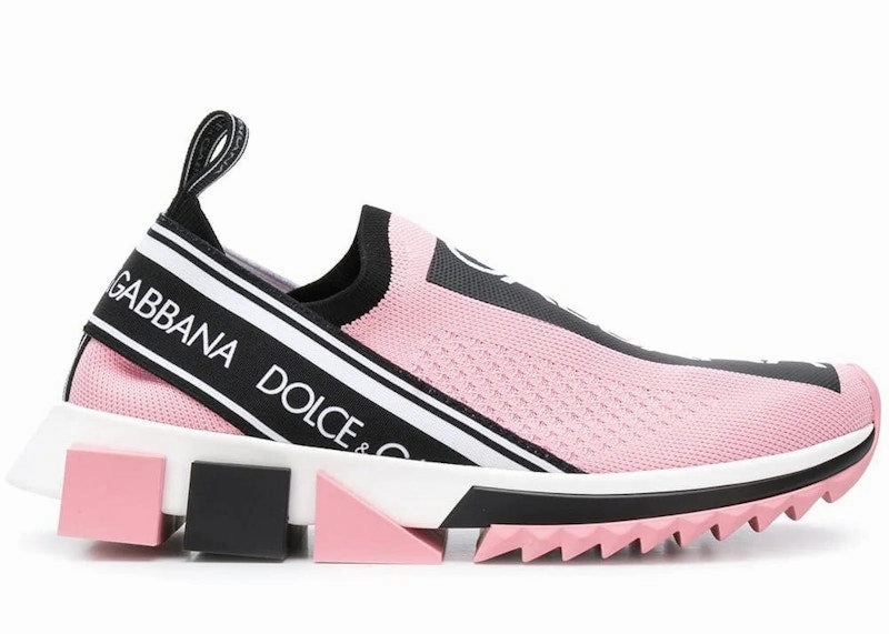 Dolce & Gabbana Sorrento Slip On Pink Black (Women's) Knit Slip-on Sneaker