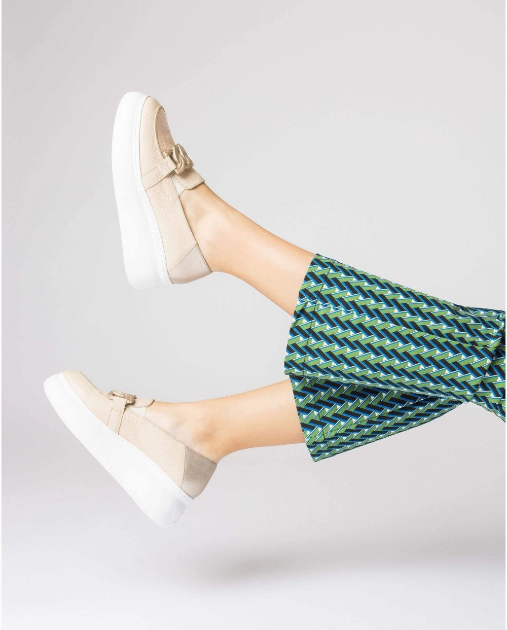 Formal Slip Ons Wefly Chain Detailed Slip-on Sneakers