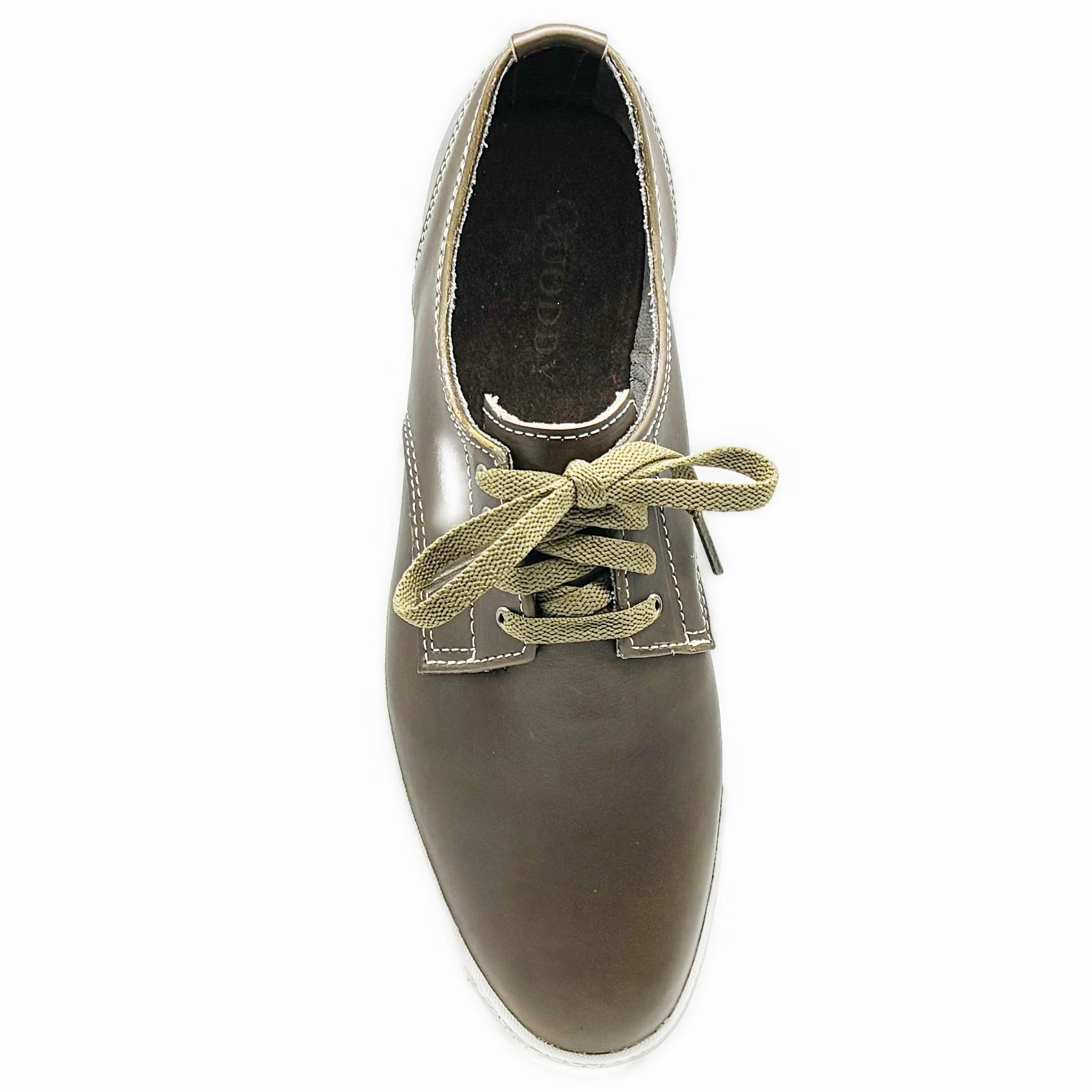 Faux Leather Platform Oxfords LE Men's Danny Lace - Horween Dark Olive