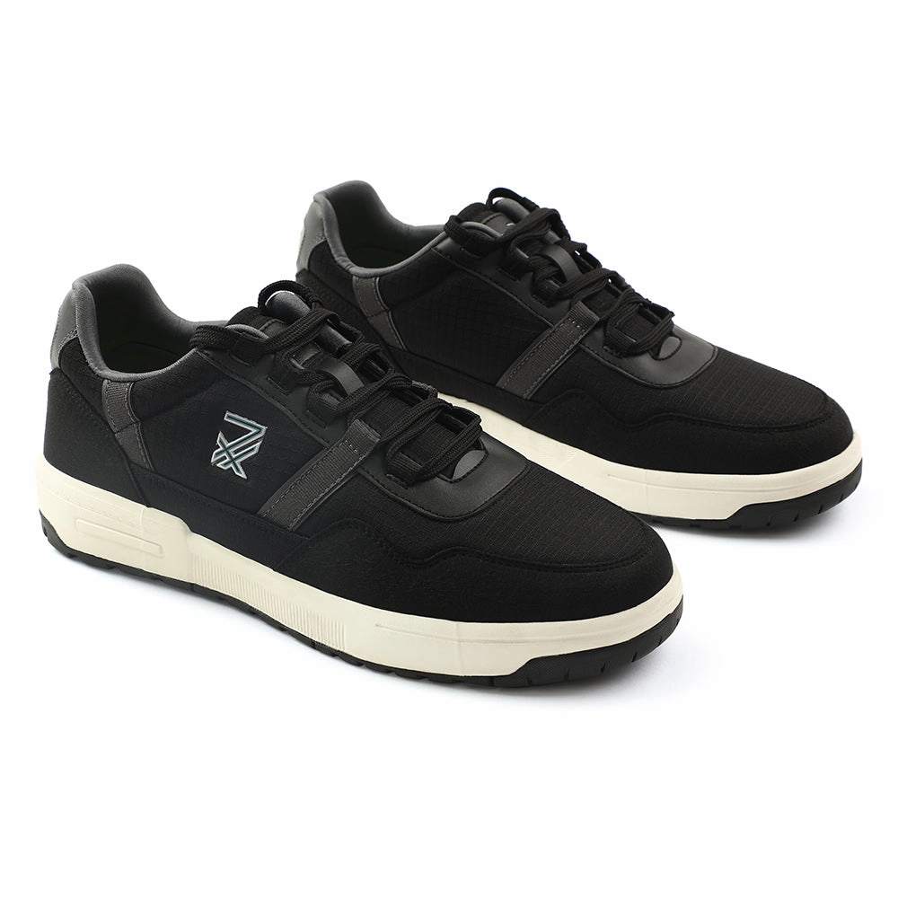 Leap7x Black Sports Lacing Walking Shoes For Men NEXTER-3E By Liberty 9060 Festival Casual Shoes