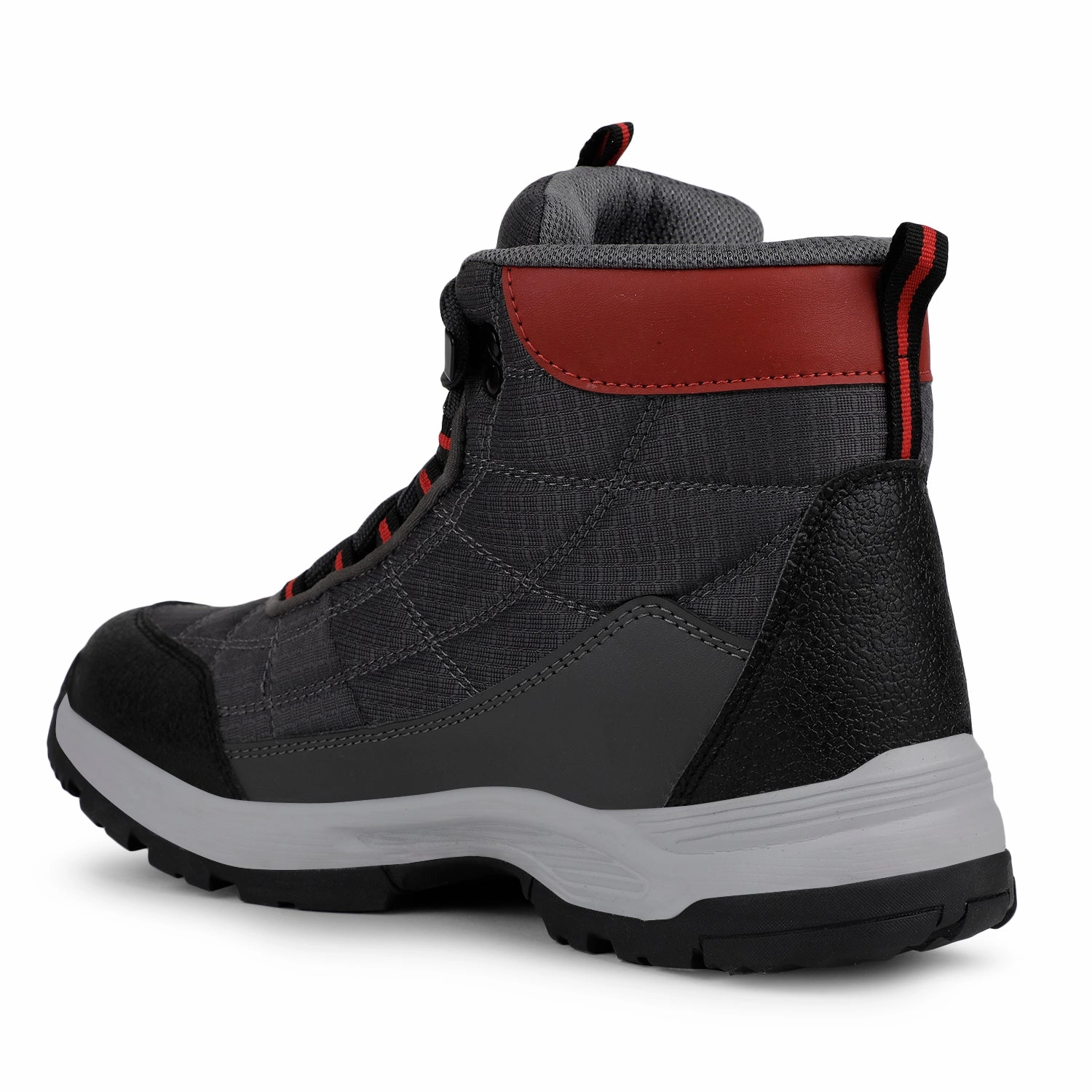 Leap7x Sports Light Grey High Ankle Trekking Shoes For Mens VERTICAL By Liberty Size Casual Dress Shoes