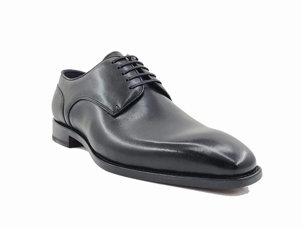 Leather Sole Plain Toe Burnished Blucher Oxfords Fish And Chips