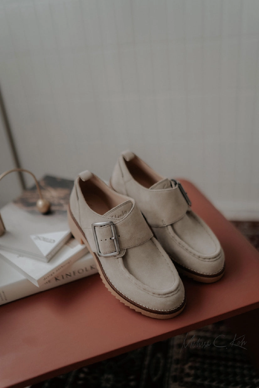 Eden Mid Monk Two Tone Brogue Shoes