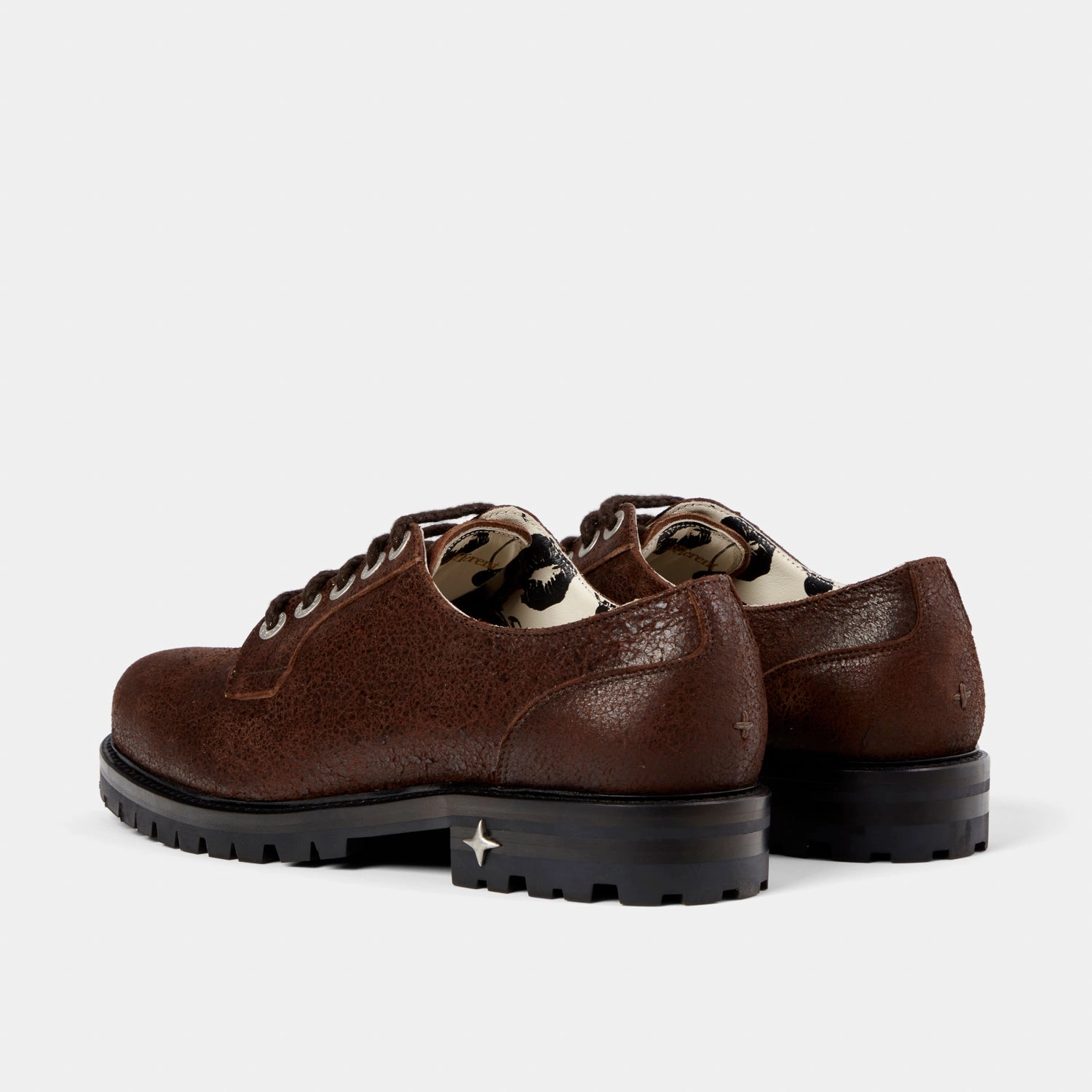 Brown Derby Shoes Lennon Brown Cracked Derby - Men's