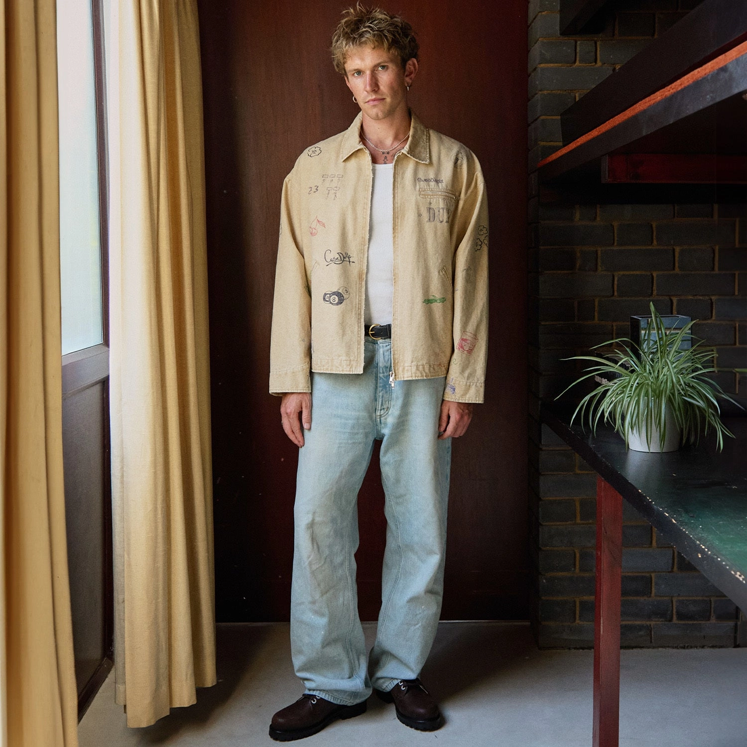 Lennon Brown Cracked Derby - Men's No Tie Shoes