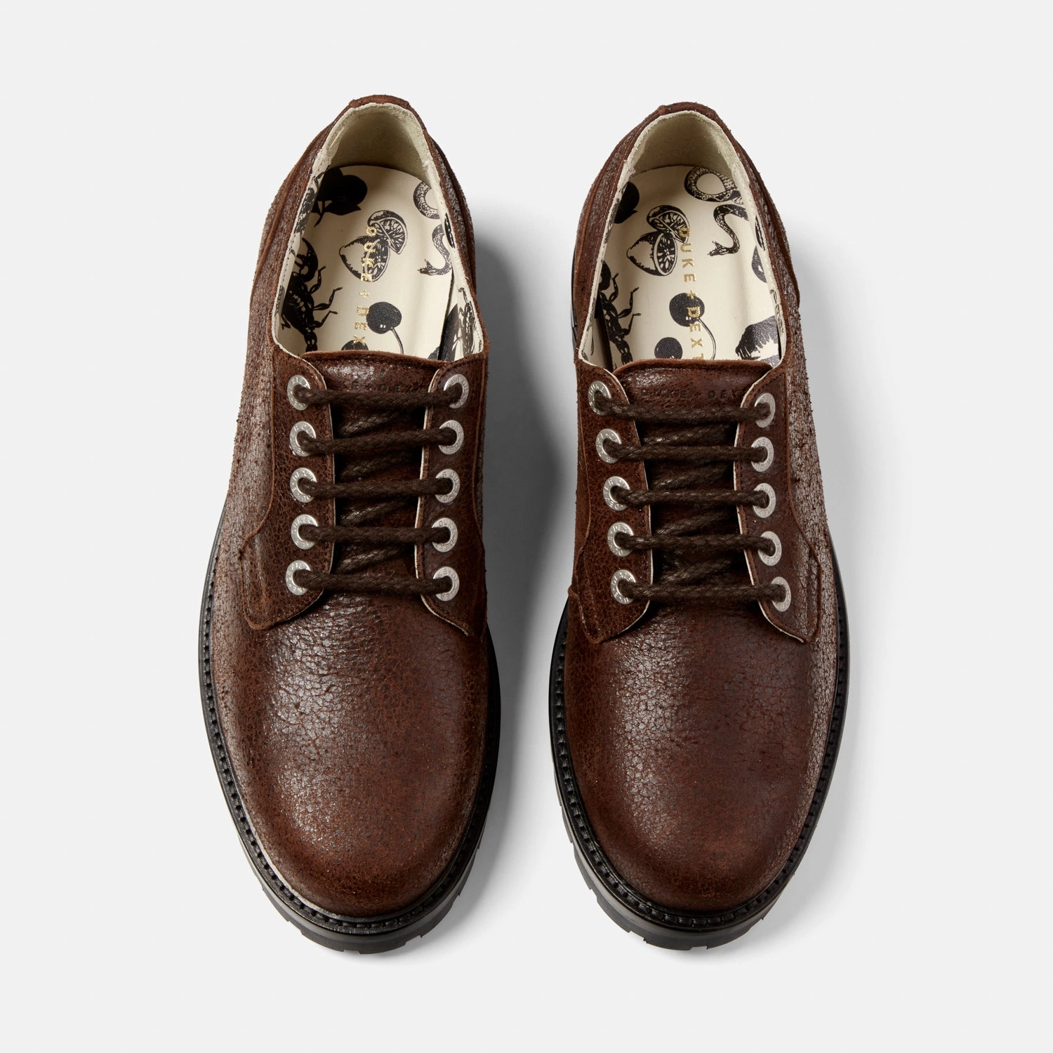 Lennon Brown Cracked Derby - Men's Deck Shoes