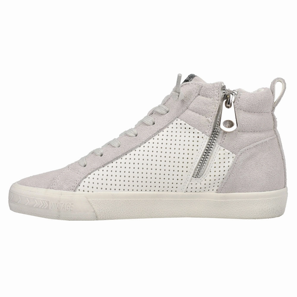 Lester Perforated High Top Slip On Sneakers Slip On Travel Shoes