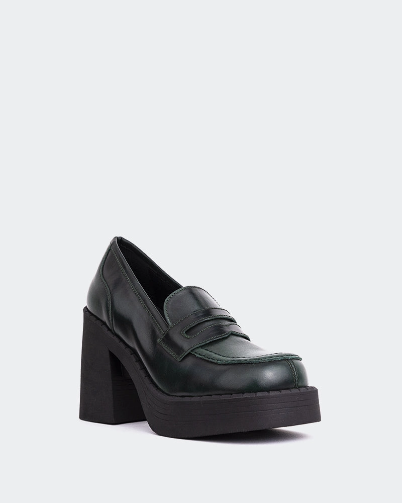 Comfortable Mary Jane Shoes Weezer Green Leather