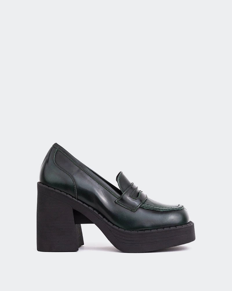 Step Mary Jane Shoes Weezer Green Leather