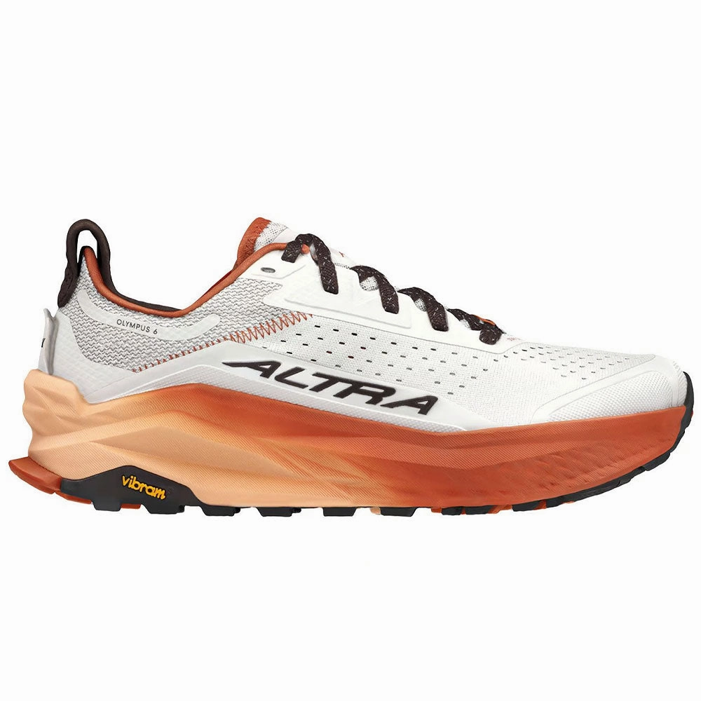 Ankle High Trail Running Shoes Men's Altra Olympus 6, Gray/Orange, 10 D Medium