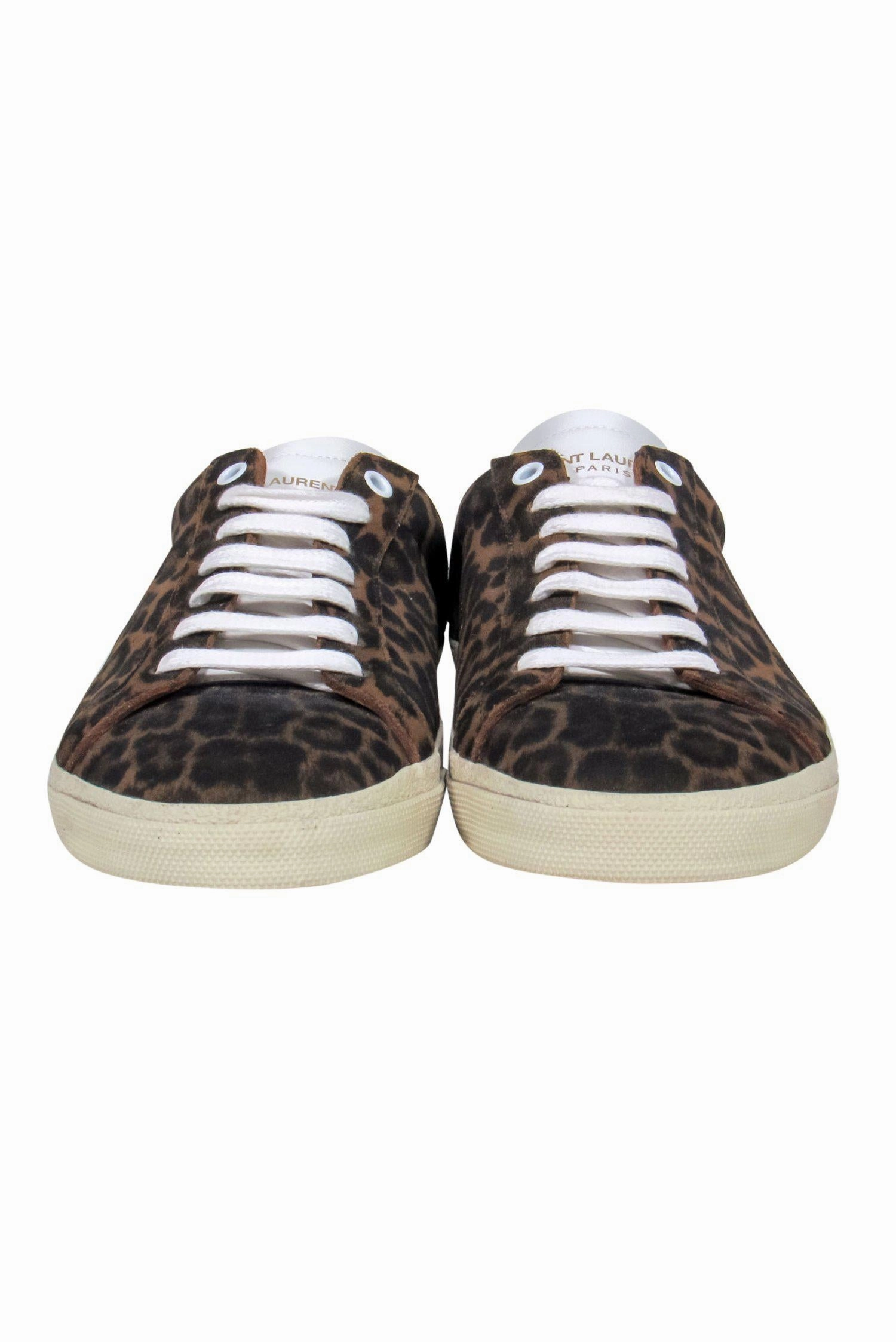 Doll Tennis Shoes Saint Laurent - Brown Leopard Print Lace-Up Sneakers Sz 11